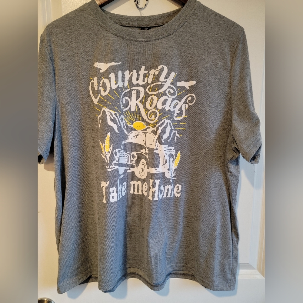 Shein curve 2xl grey T-shirt
